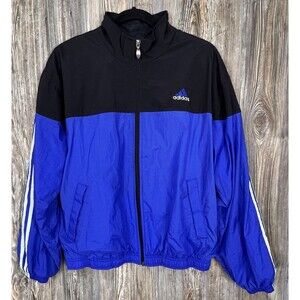 ADIDAS Athletic Jacket Mens‎ MED Nylon Lined Pockets Athleisure Retro Y2K